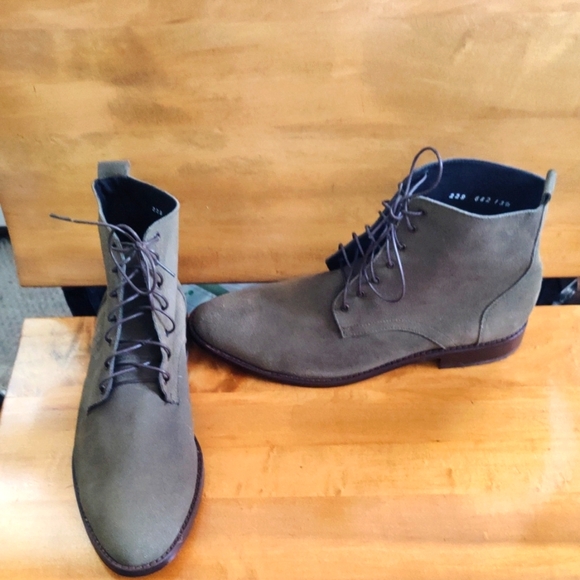 Suede Olive Boots Size 13.5 Hand Made From The Shoe Club main image 13